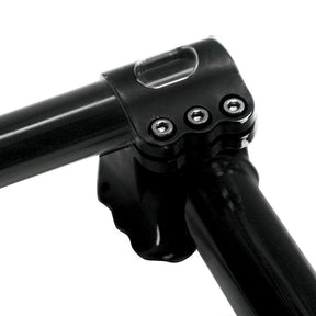 Black bars and black knuckles on KlipHanger Bars for H-D 2015-2023 Road Glide Motorcycles