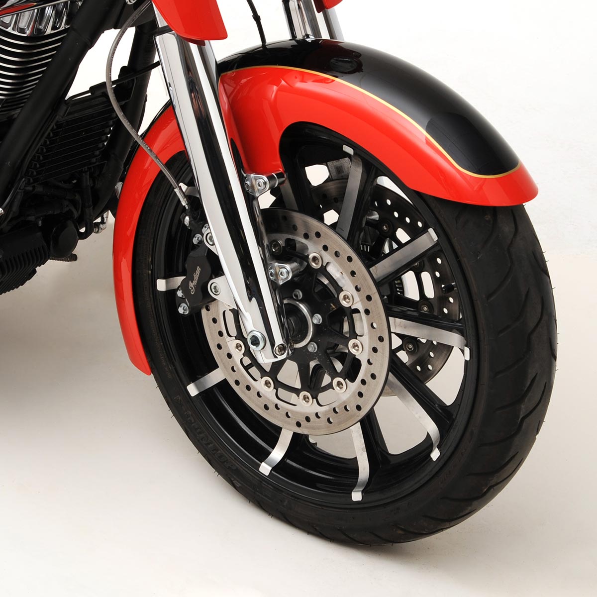 Slicer Tire Hugger Front Fender Fit Kit For 2014-2023 Indian® Motorcycles