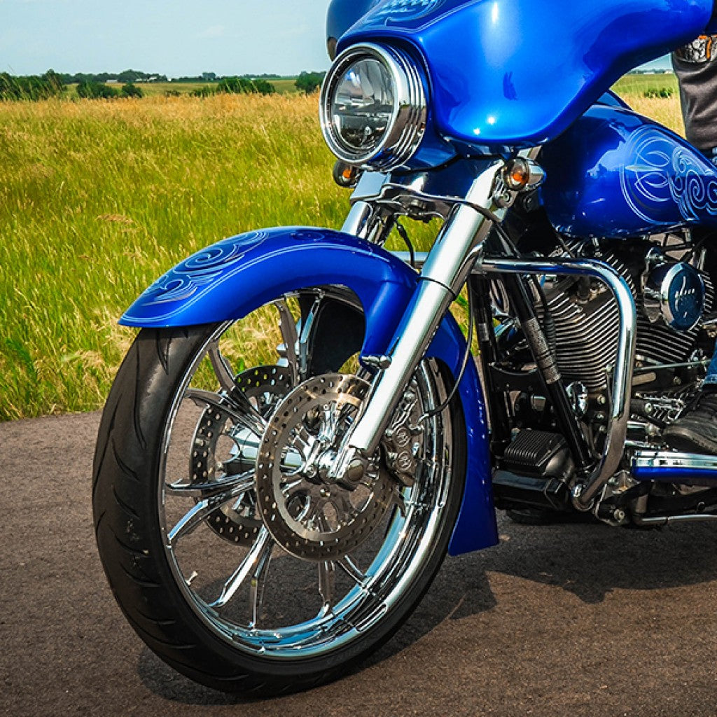 Slicer Big Wheel Front Fender FIT KIT for Harley-Davidson 2014-2016 Touring Motorcycle Models(Slicer)