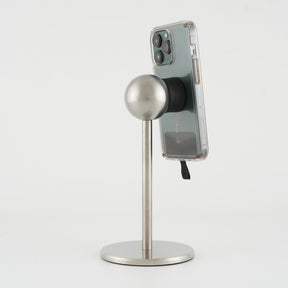Stainless Steel iOmini™ Magnetic Phone Mount with Phone 